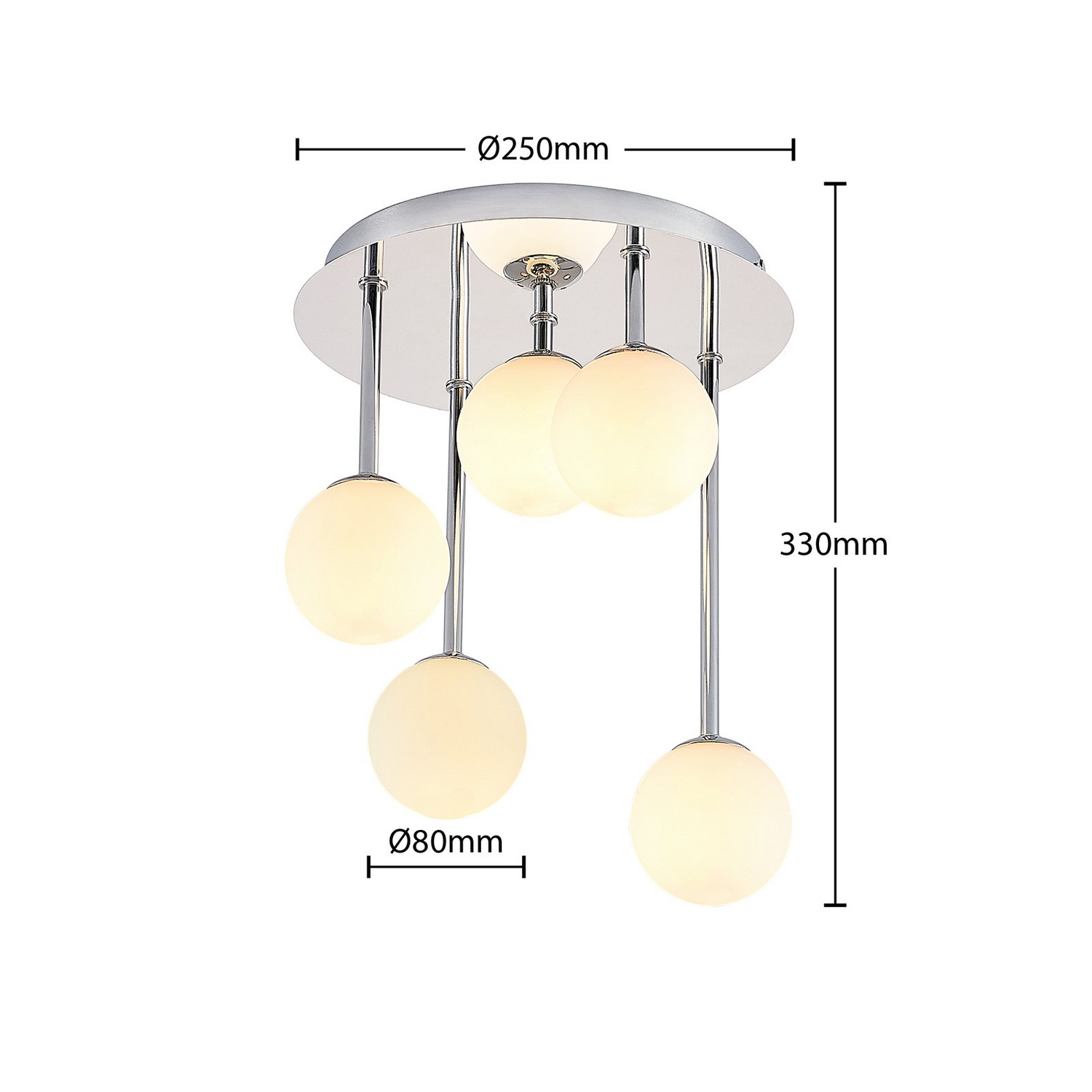 Plafonnier Lindby Chrissy de qualité B, lampe de salon LA653 
