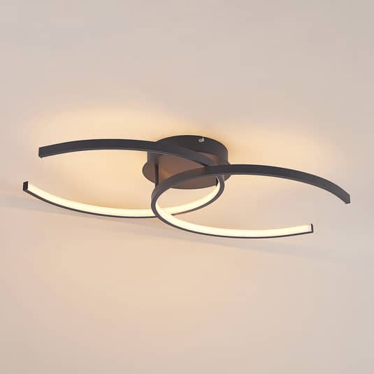 Lindby Cirlio LED-Deckenlampe CCT anthrazit Deckenlampe Lampe Leuchte Designer - 4251911707526