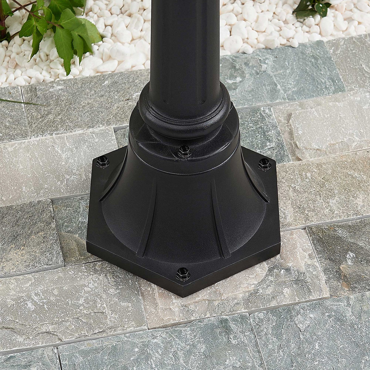 B-Ware Lindby Clint Mastleuchte Gartenlampe Gartenleuchte Wegeleuchte Lampe 1 Flam659