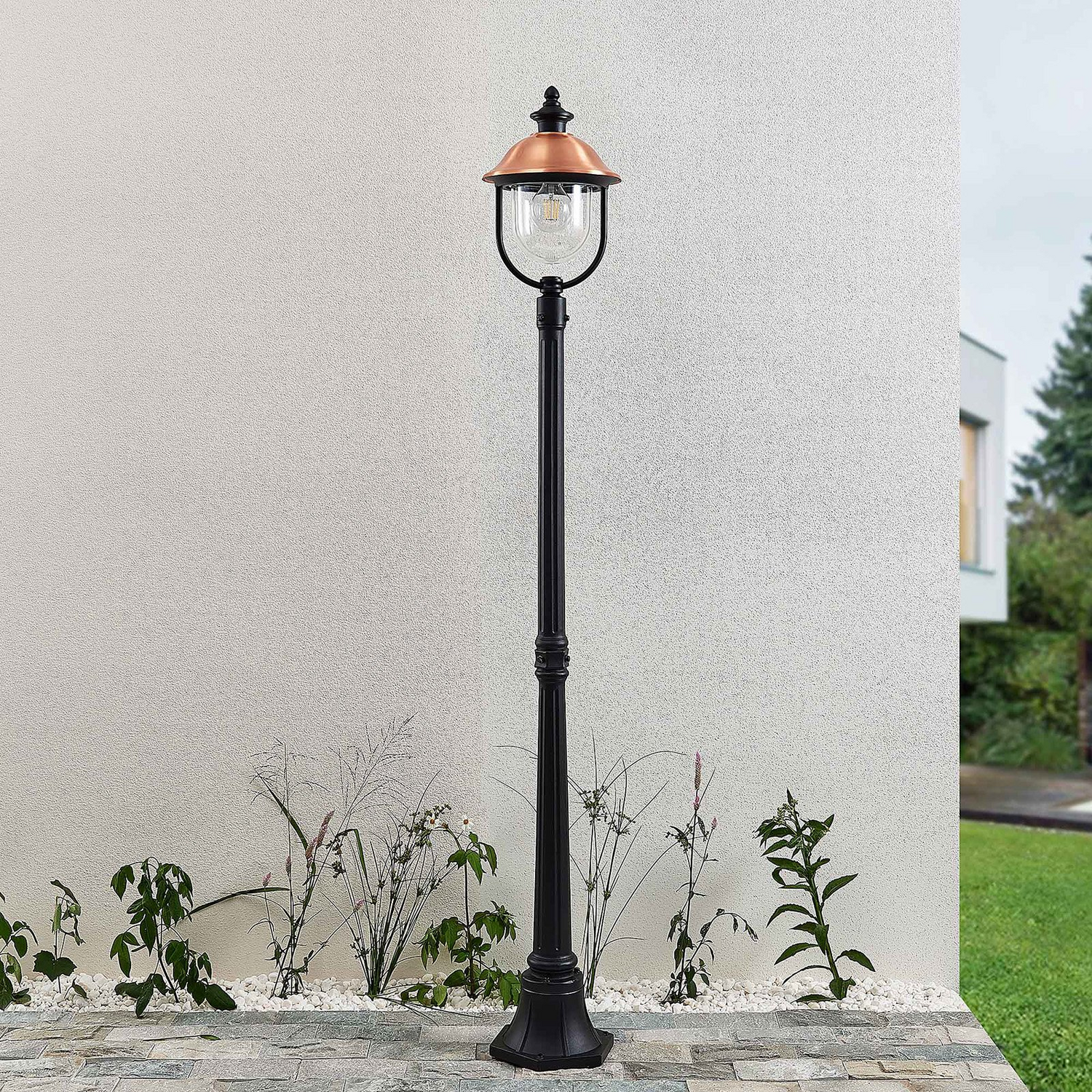 B-Ware Lindby Clint Mastleuchte Gartenlampe Gartenleuchte Wegeleuchte Lampe 1 Flam659