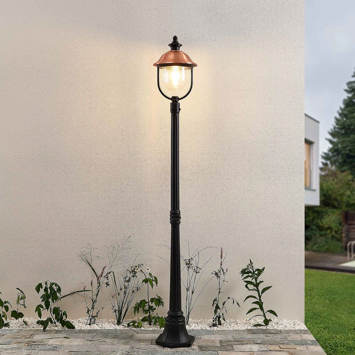 B-Ware Lindby Clint Mastleuchte Gartenlampe Gartenleuchte Wegeleuchte Lampe 1 Flam659