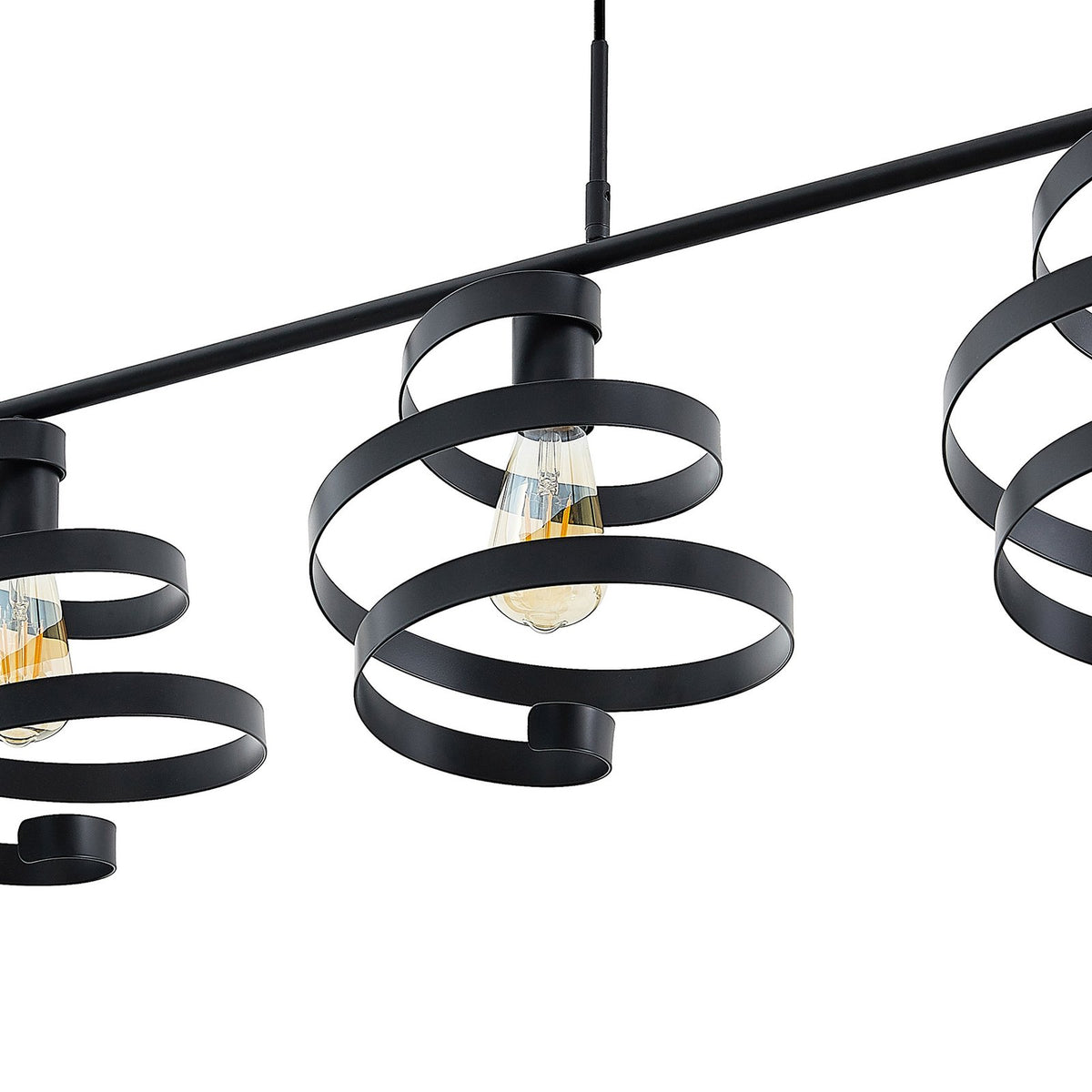 Lindby Colten Hängeleuchte Pendelleuchte Deckenlampe Lampe 4-flammig schwarz823 - 4251911730951