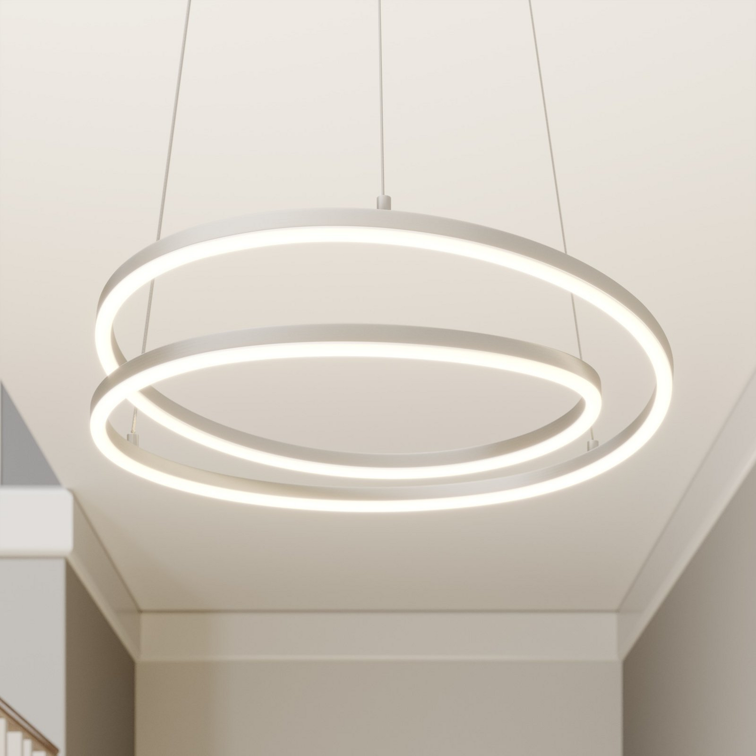 B-Ware Lindby Davian Led Hängeleuchte Hängeleuchte Deckenlampe Lampe 37 W Dimmbar Nickel