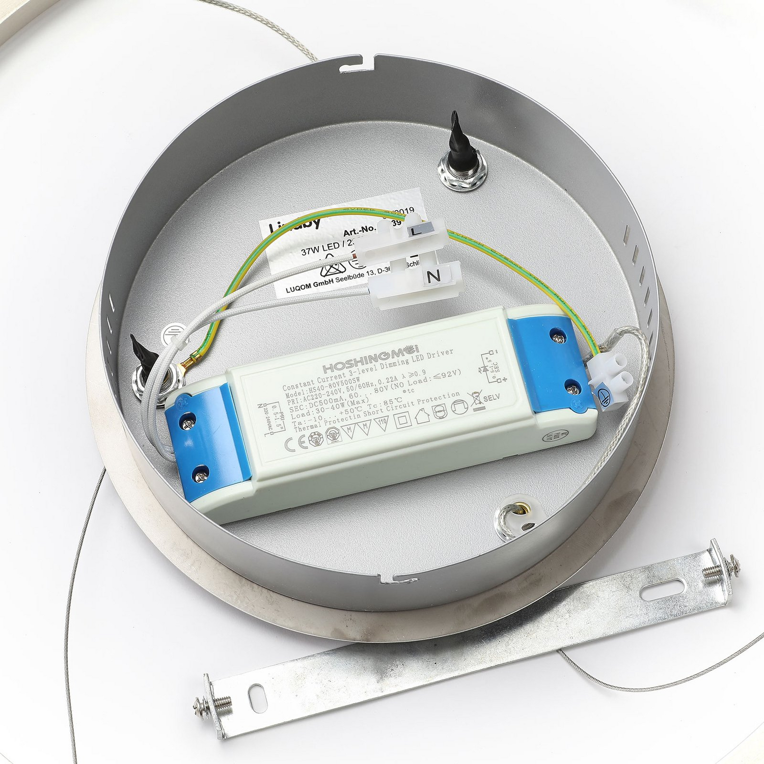 B-Ware Lindby Davian Led Hängeleuchte Hängeleuchte Deckenlampe Lampe 37 W Dimmbar Nickel