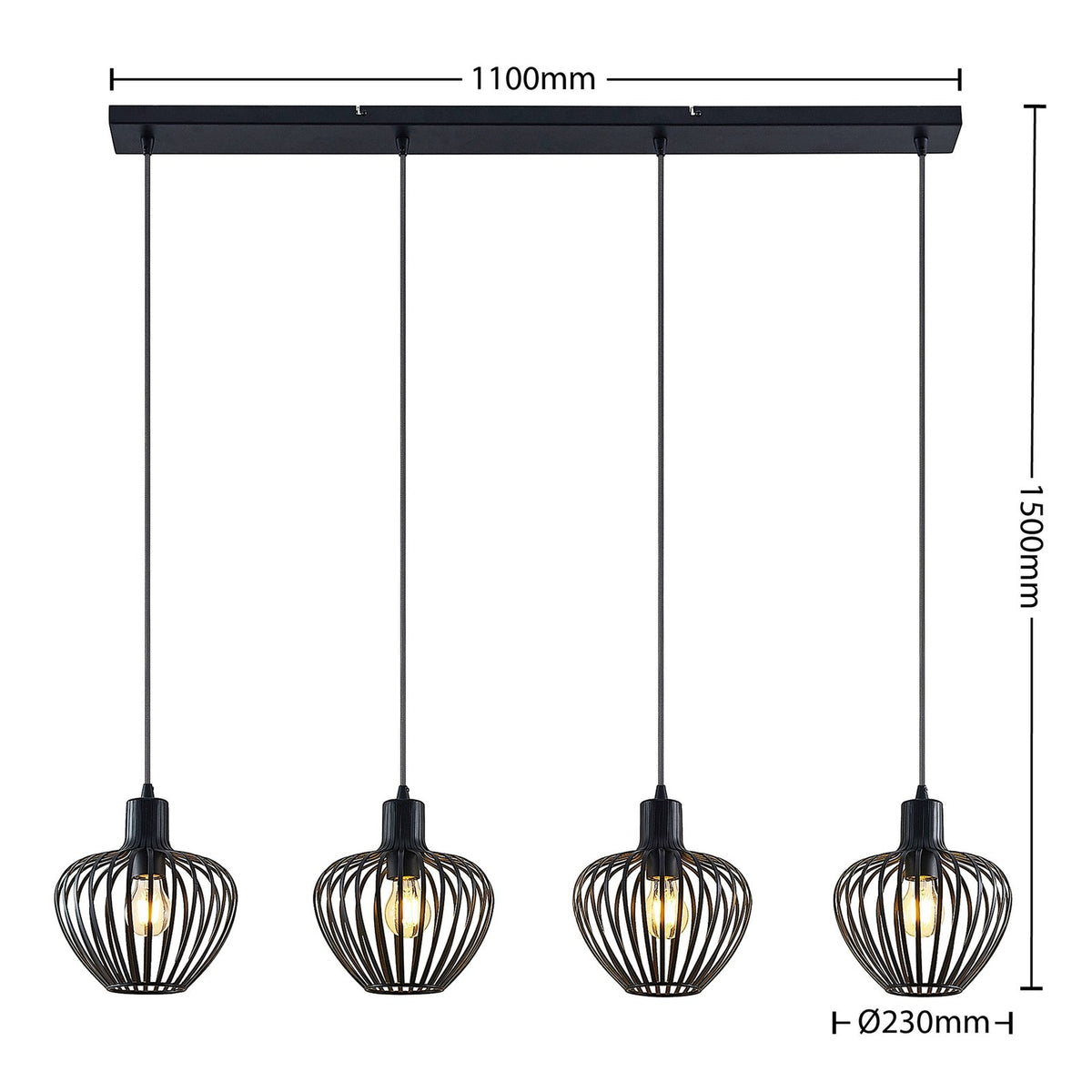 Lindby Deandre Hängeleuchte Deckenlampe Pendelleuchte Dendellampe Lampe Leuchte - 4251911735772