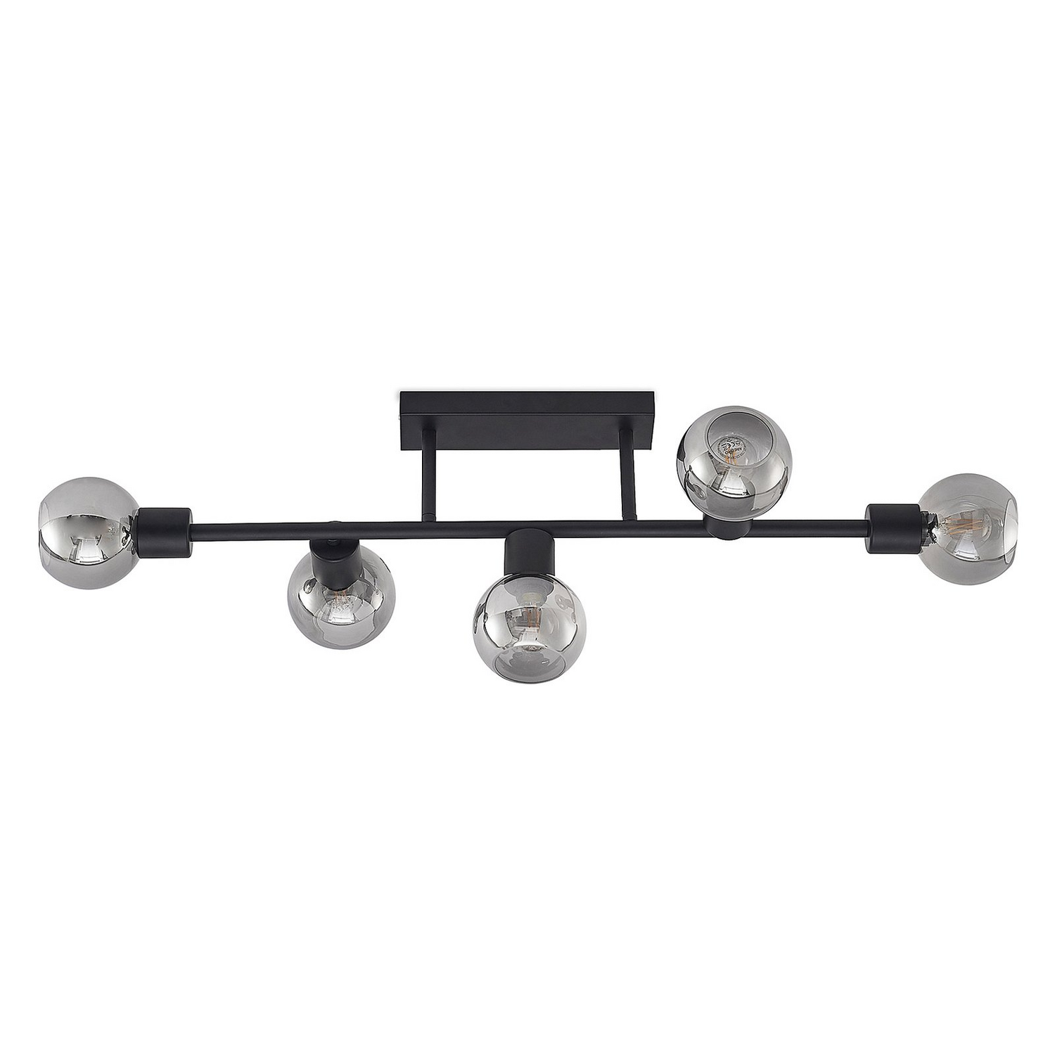 B-Ware Lindby Deckenlampe Deckenleuchte Biscala Schwarz Glas Kugel Wohnzimmer Flur754 - 4251911719987