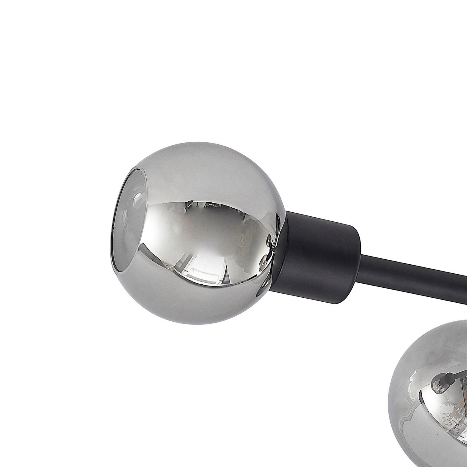 B-Ware Lindby Deckenlampe Deckenleuchte Biscala Schwarz Glas Kugel Wohnzimmer Flur754 - 4251911719987