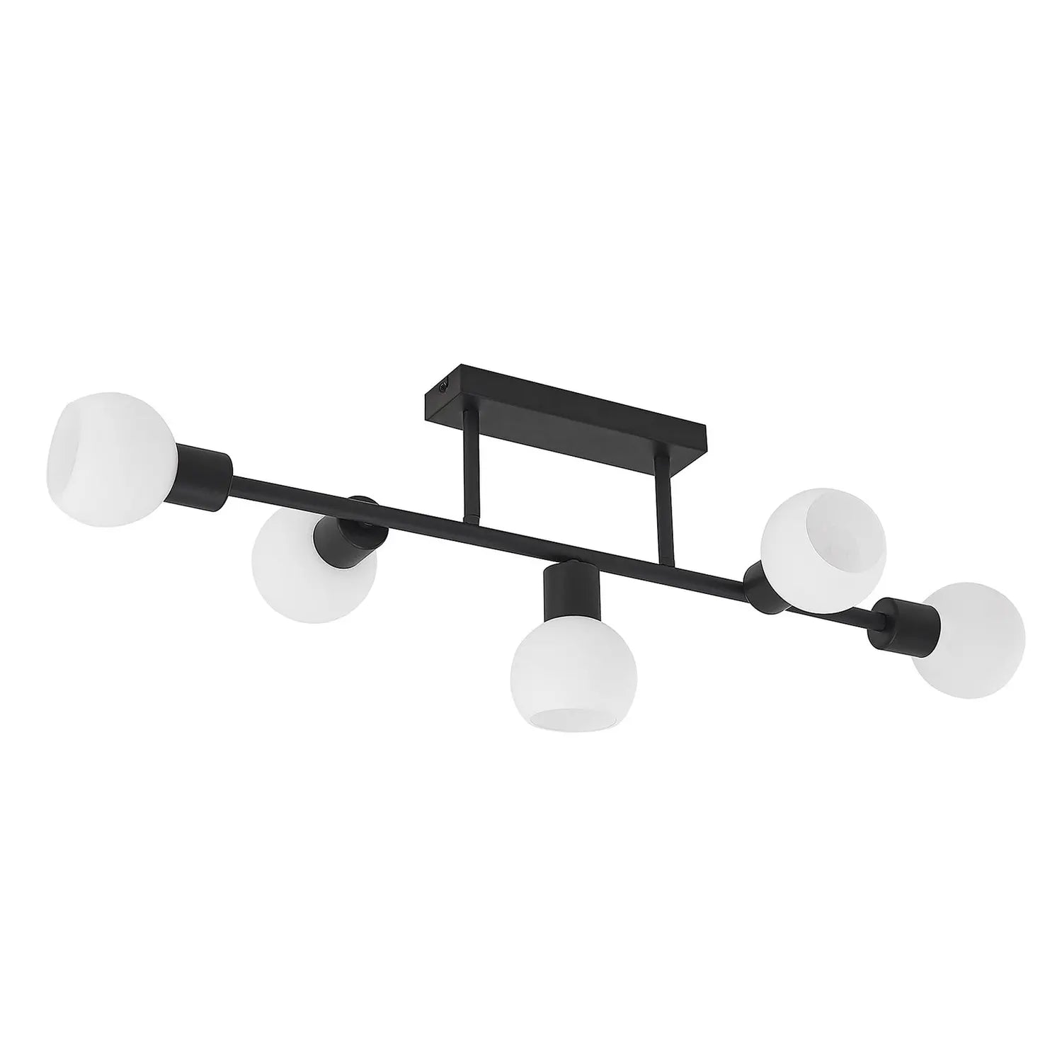 B-Ware Lindby Deckenleuchte Deckenlampe Biscala Led Schwarz Opalweiß Matt Glas Stahl650 - 4251911719871