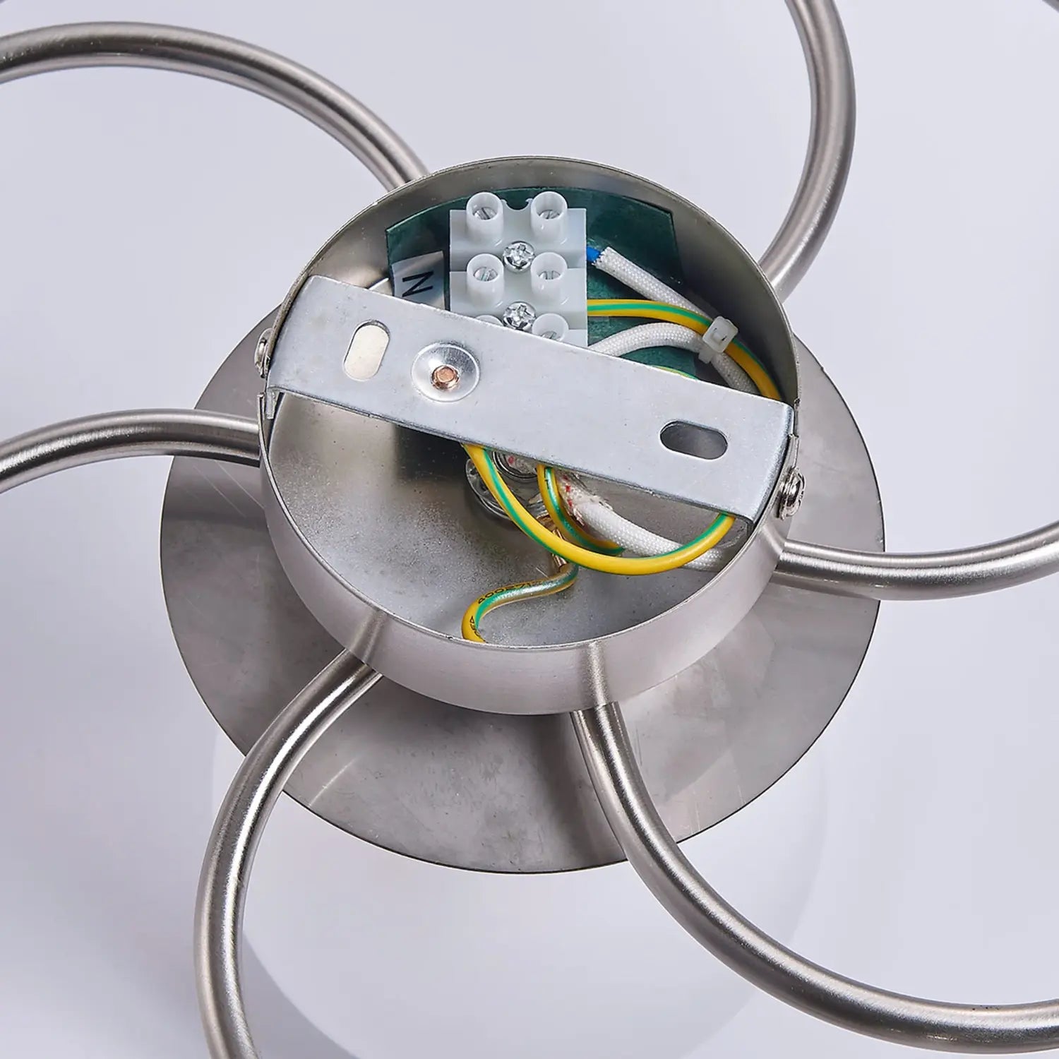 B-Ware Lindby Deckenlampe Deckenleuchte Ciala 7 Flg Led Glas Metall Nickel E14 Weiß129 - 9621010