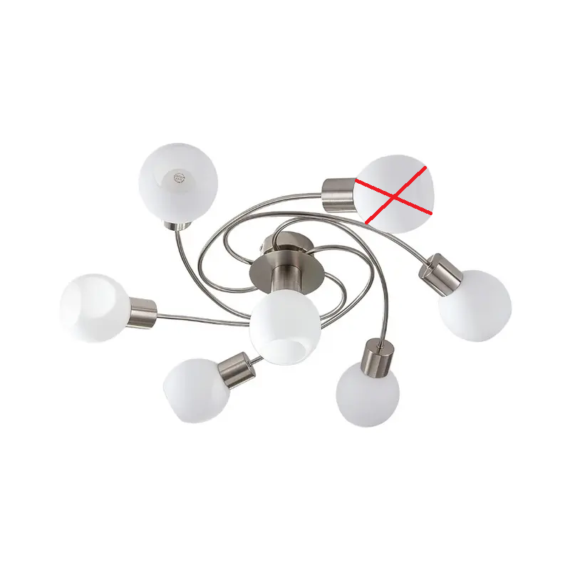 Lindby Deckenlampe Leuchte Ciala 7-flammig Glas E14 SIEHE TEXT/FOTO - 9621010