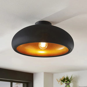 B-Ware Lindby Metall Deckenlampe Gerwina Deckenlampe Lampe Leuchte E27 Schwarz Gold