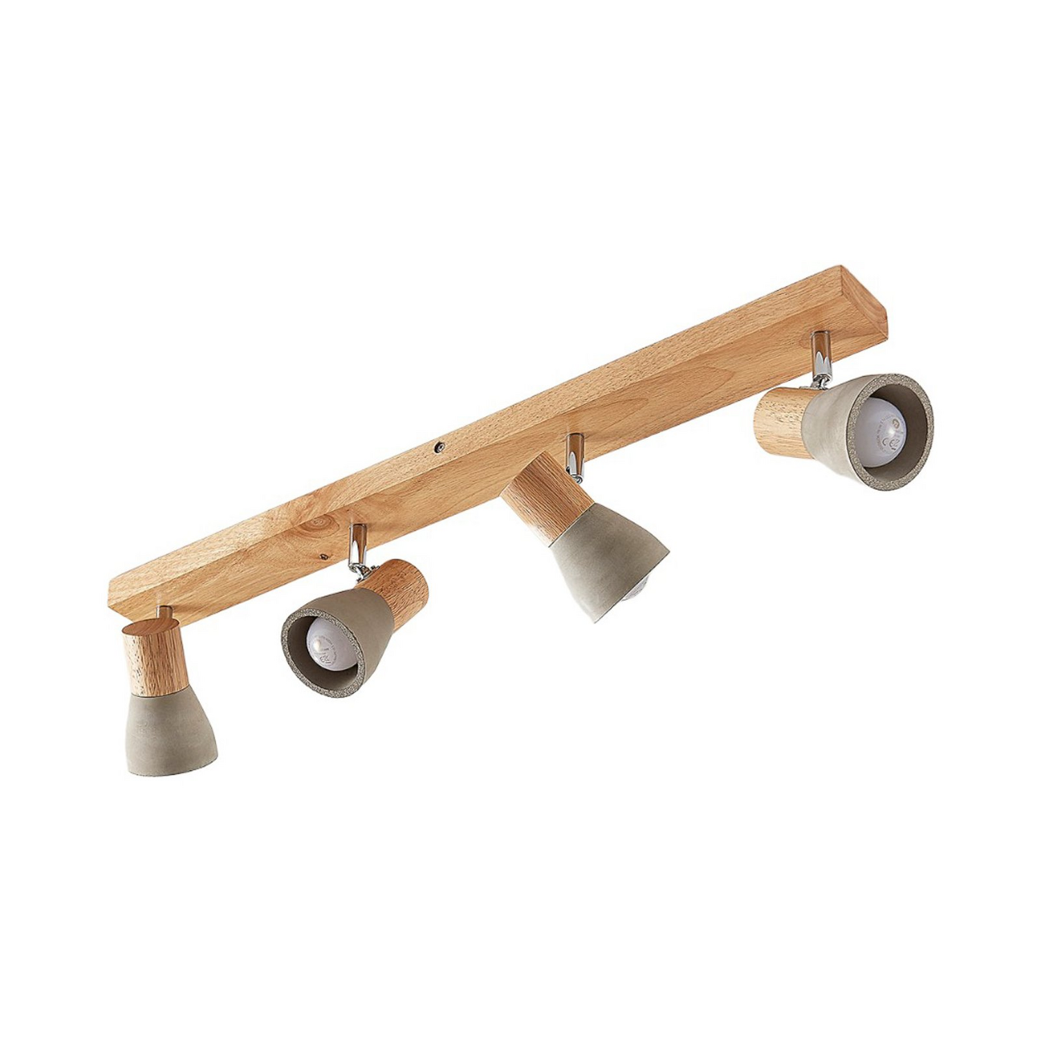 B-Ware Lindby Deckenlampe Deckenleuchte Filiz Holz Beton E14 Strahler Hauptbeleucht922