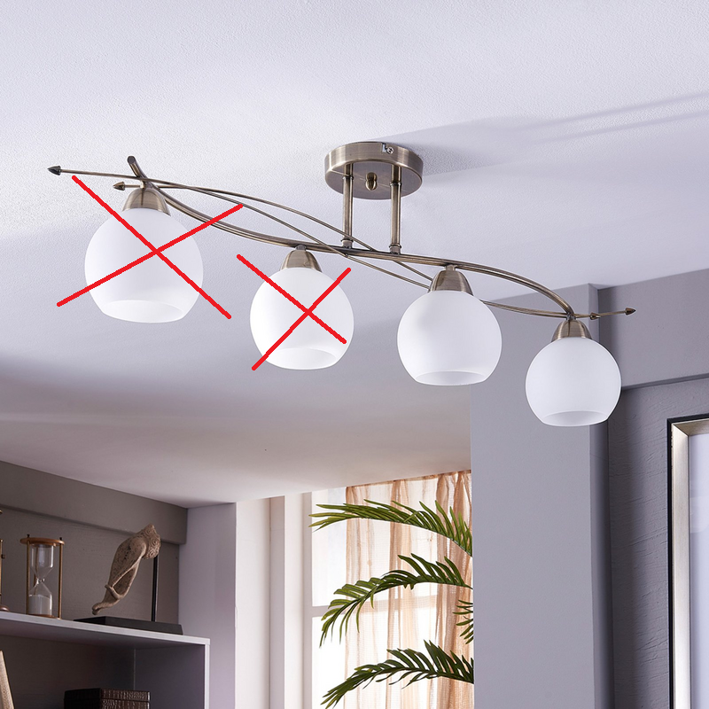 Lindby Deckenlampe Leanda Hängeleuchte Lampe Leuchte 4 Flg. E14 Siehe Text/Foto B-Ware - 4251096517170