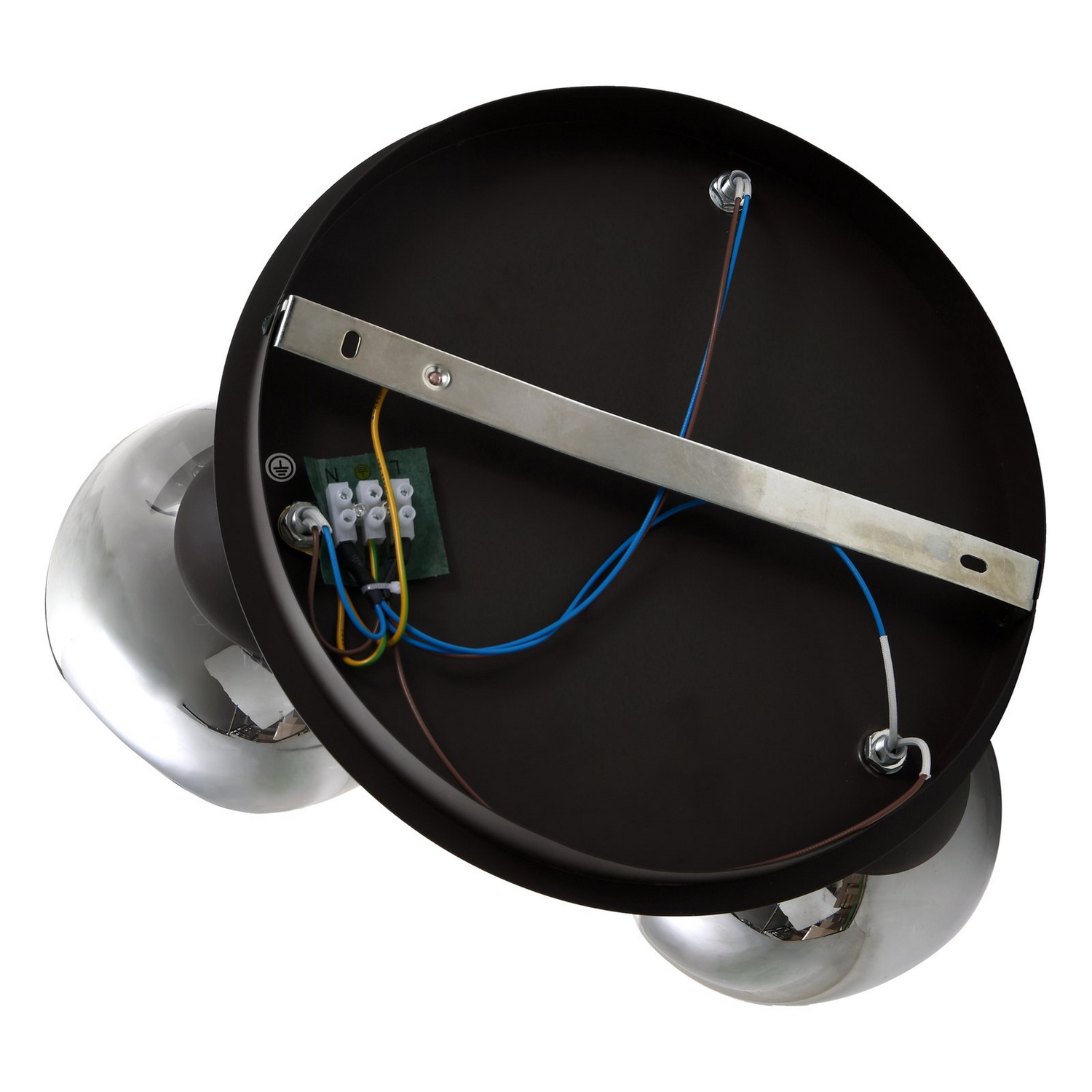 Lindby Deckenlampe Leuchte Lampe Glas Rauchgrau Rund 36cm 3x E14 Dimmbar Licht  B-Ware - 4251911774788