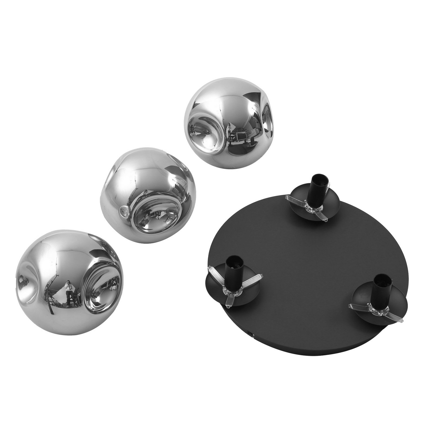 Lindby Deckenlampe Leuchte Lampe Glas Rauchgrau Rund 36cm 3x E14 Dimmbar Licht  B-Ware - 4251911774788