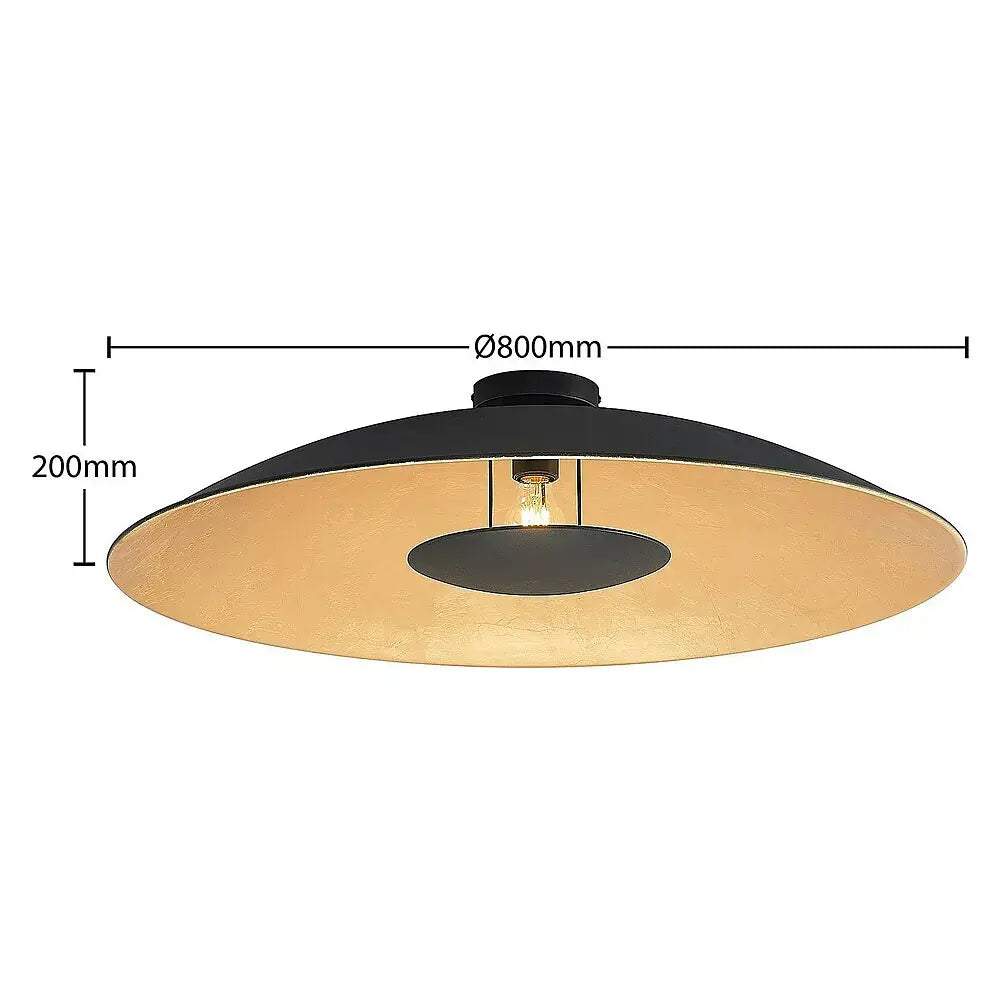 C-Ware Lindby Narisara Deckenlampe Lampe Leuchte 60 W Schwarz Gold ø80cm Siehe Text/Foto