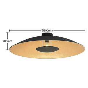 C-Ware Lindby Narisara Deckenlampe Lampe Leuchte 60 W Schwarz Gold ø80cm Siehe Text/Foto