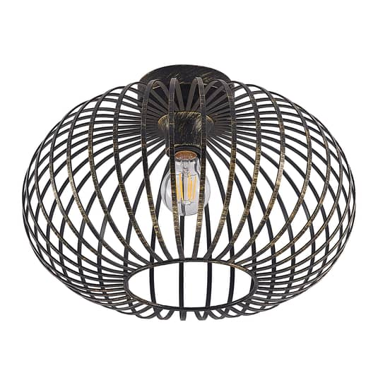 B-Ware Lindby Rosalea Deckenlampe Messing Schwarz Lampe Leuchte Stahl E27 Siehe Text - 4251911729283