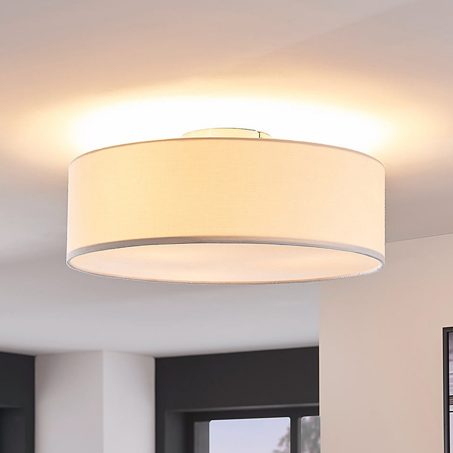 B-Ware Lindby Deckenlampe Sebatin Hängelampe Lampe Leuchte ø 40 Cm E14 3 Flammig Creme