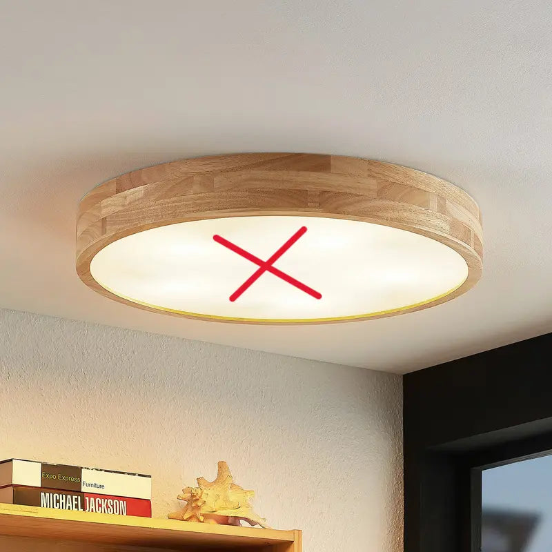 B-Ware Lindby Tanju Deckenlampe Deckenlicht E27 Eiche Hell Weiß ø60cm Siehe Text/Foto - 4251911729061