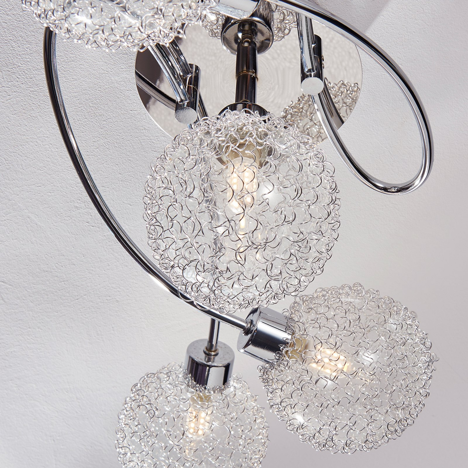 Plafonnier Lindby de qualité B, luminaire, applique murale, éclairage de salon, Tessin, 5 lumières