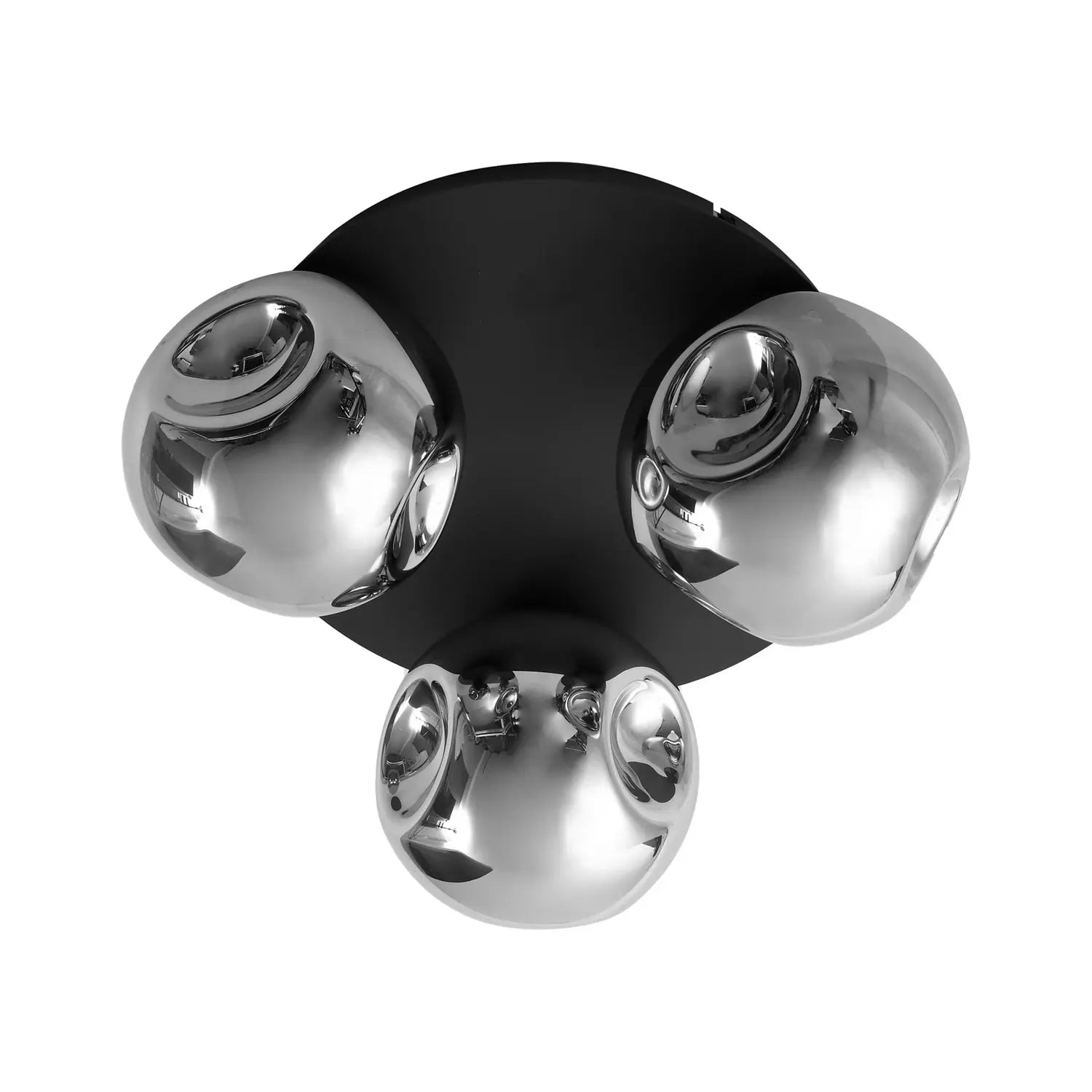 B-Ware Lindby Deckenlampe Deckenleuchte Glas Rauchgrau Rund Valentina Braun Eisen