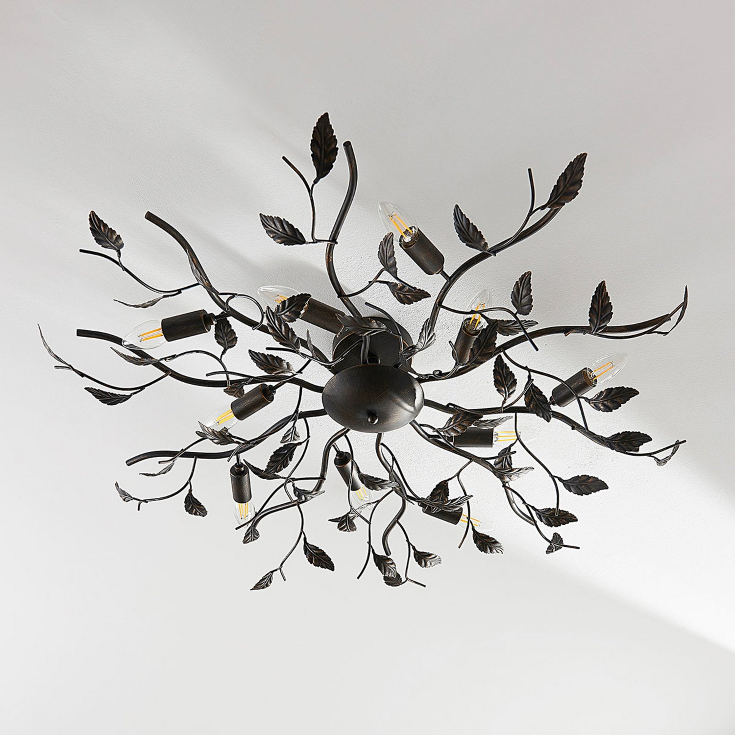 B-Ware Lindby Deckenlampe Yos Wohnzimmerleuchte Deckenlampe Deckenlicht E14 Schwarz