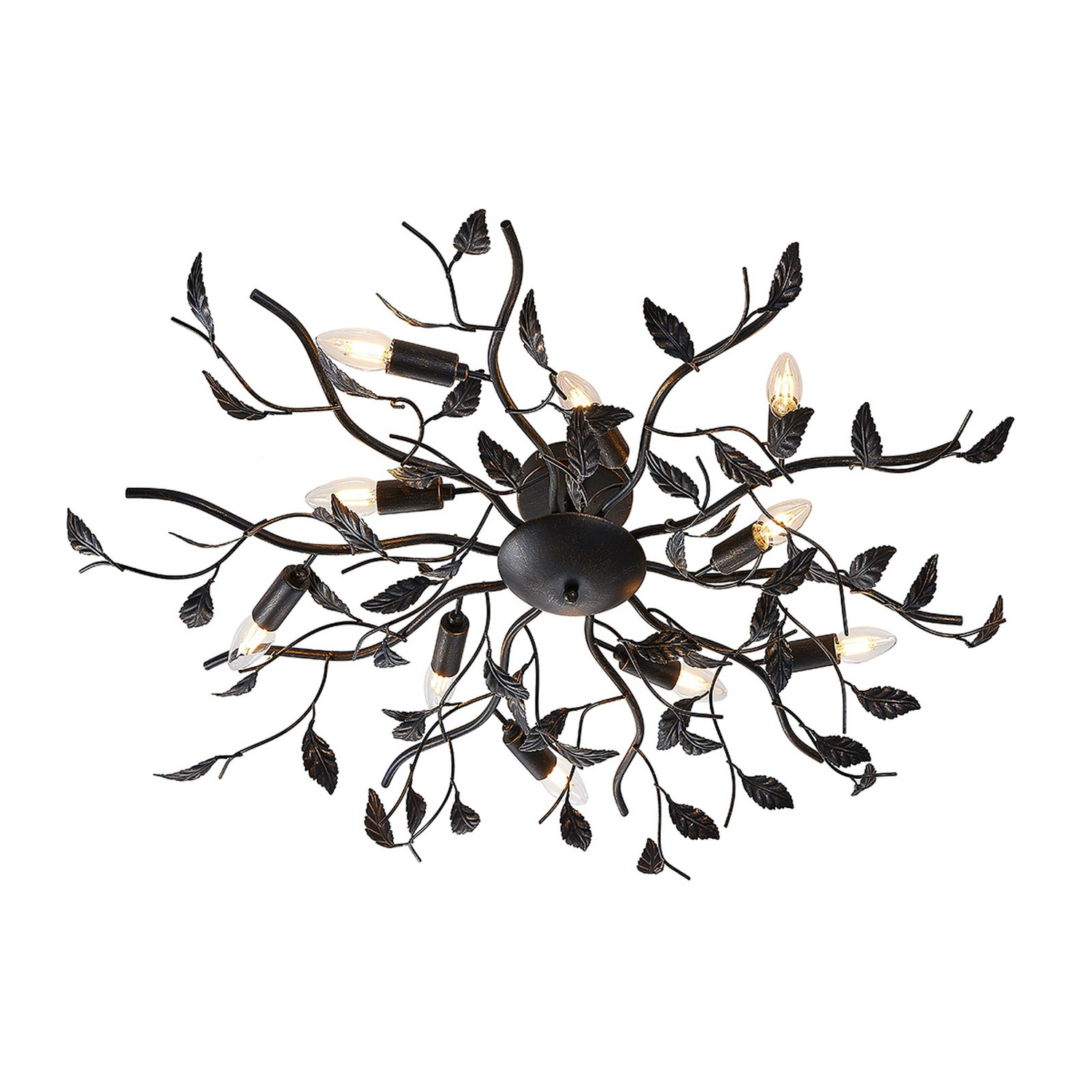 B-Ware Lindby Deckenlampe Yos Wohnzimmerleuchte Deckenlampe Deckenlicht E14 Schwarz