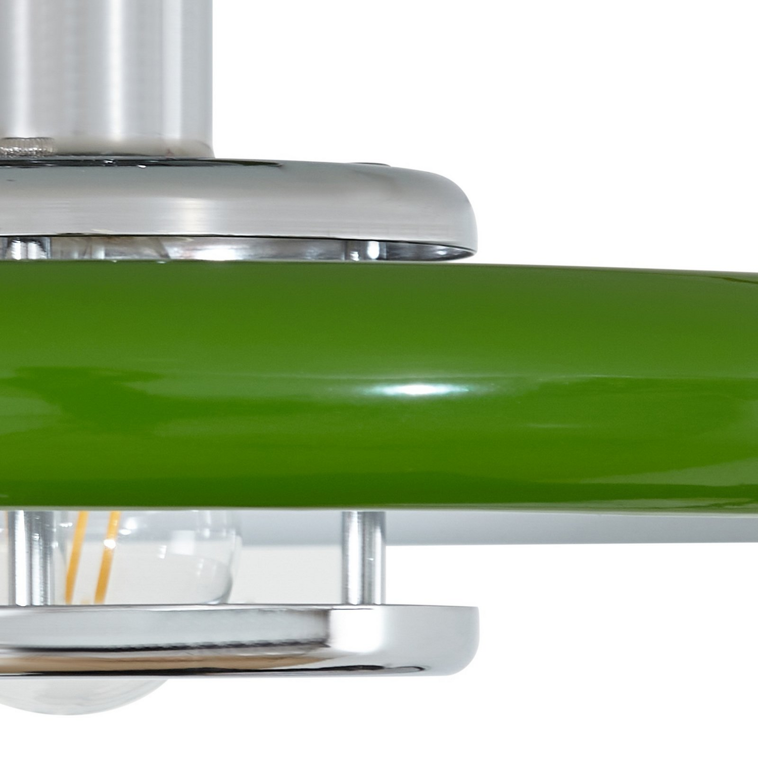 B-Ware Lindby Deckenleuchte Lampe Beleuchtung Branford Retro ø 35 Cm Grün Metall359