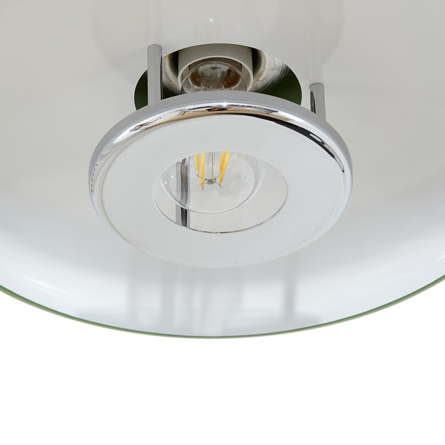 B-Ware Lindby Deckenleuchte Lampe Beleuchtung Branford Retro ø 35 Cm Grün Metall - 4255830903410