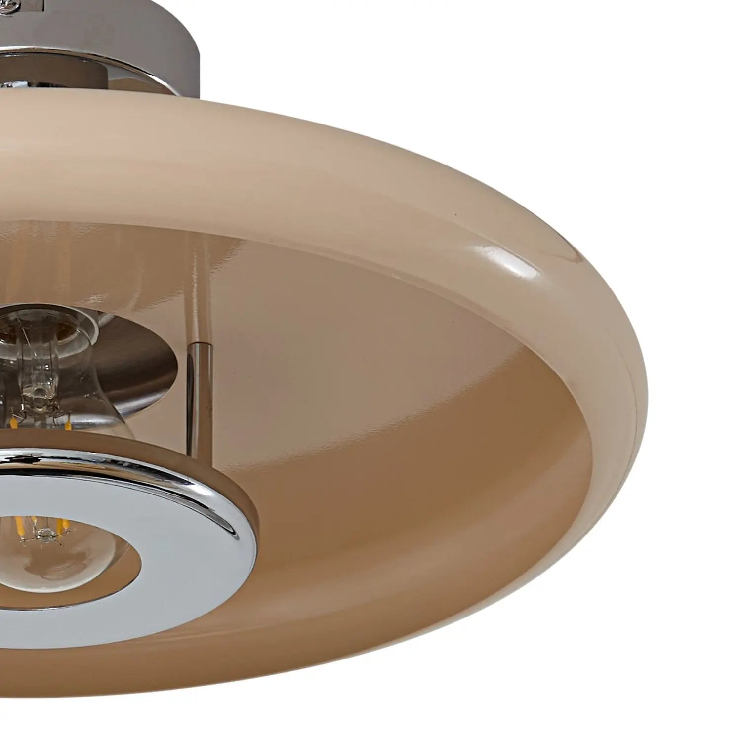 B-Ware Lindby Deckenleuchte Branford Deckenlampe Leuchte E27 Retro Beige Metall ø 35 Cm