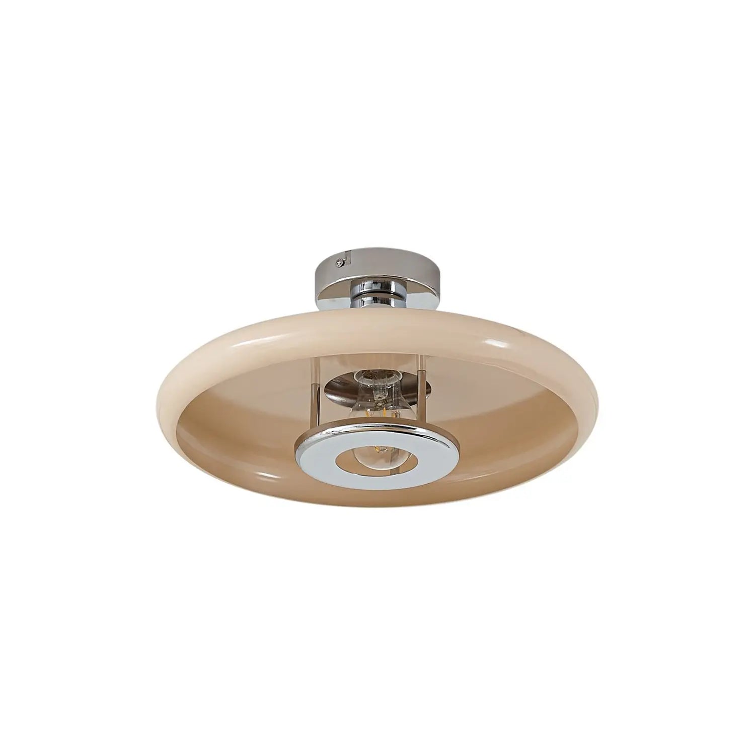 B-Ware Lindby Deckenleuchte Branford Deckenlampe Leuchte E27 Retro Beige Metall ø 35 Cm