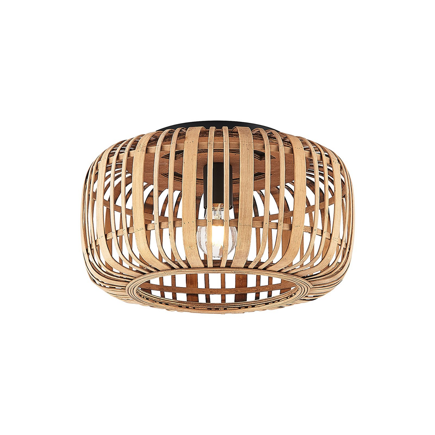 B-Ware Lindby Canyana Deckenlampe Deckenleuchte Lampe Leuchte Aus Rattanschirm Natur    - 4251096596595