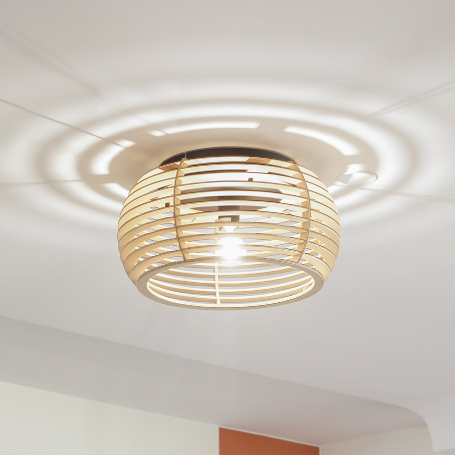 Lindby Deckenleuchte Lampe Holz E27 Ediz 1 Flammig Leuchte Led ø 44,4 Cm B-Ware - 4251911777307
