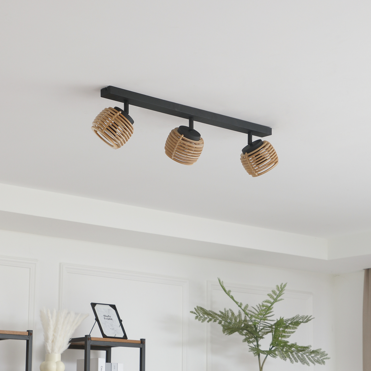 B-Ware Lindby Deckenleuchte Ediz, 3 Flammig Gu10 Holz 73 Cm Lang Deckenlampe Lampe Spot - 4251911777338