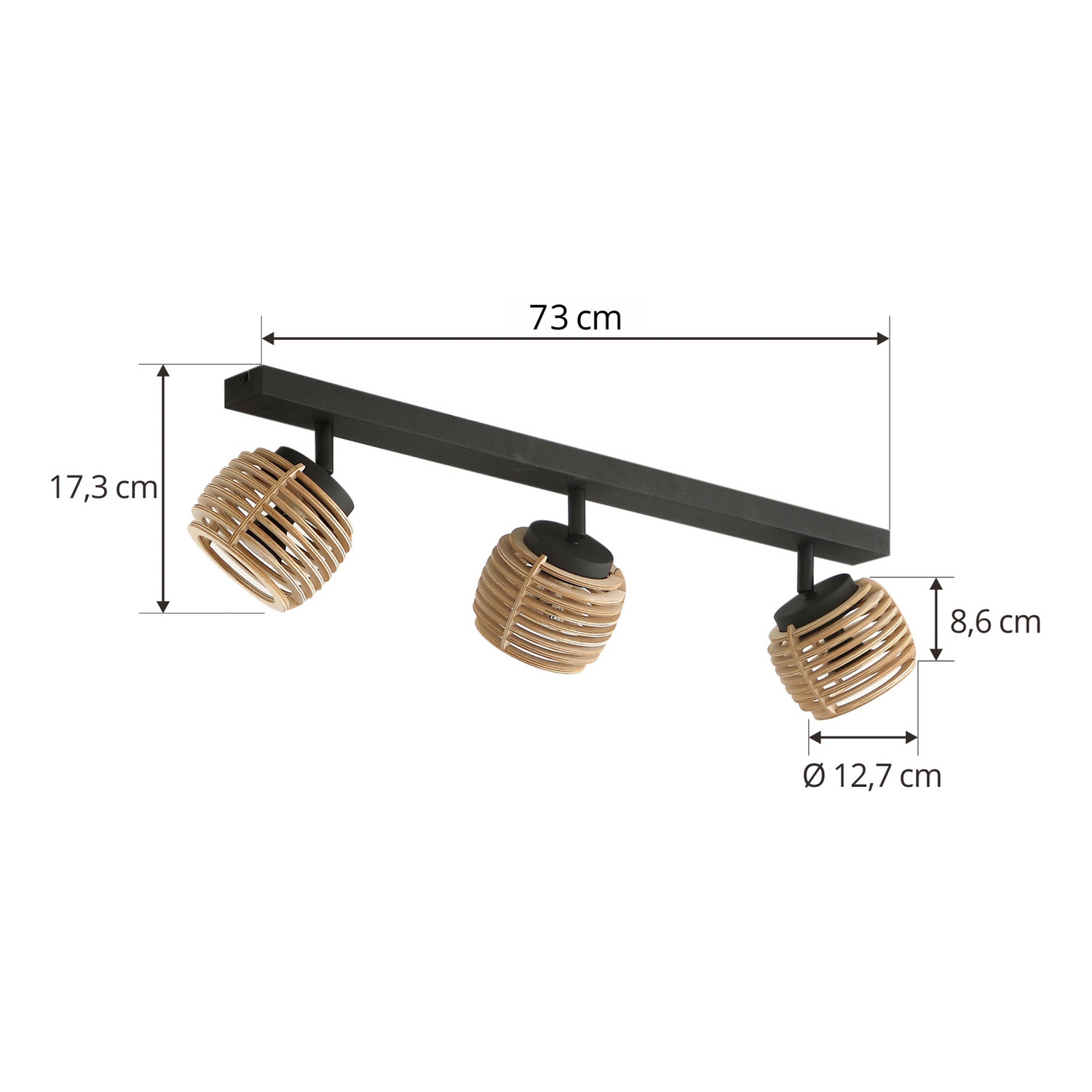 B-Ware Lindby Deckenleuchte Ediz, 3 Flammig Gu10 Holz 73 Cm Lang Deckenlampe Lampe Spot - 4251911777338