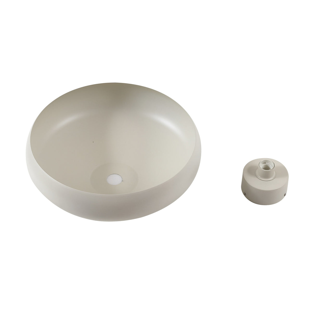 Lindby Deckenleuchte Elover LED Lampe Leuchte dimmbar beige Ø45cm 22cm hoch - 4251911792034