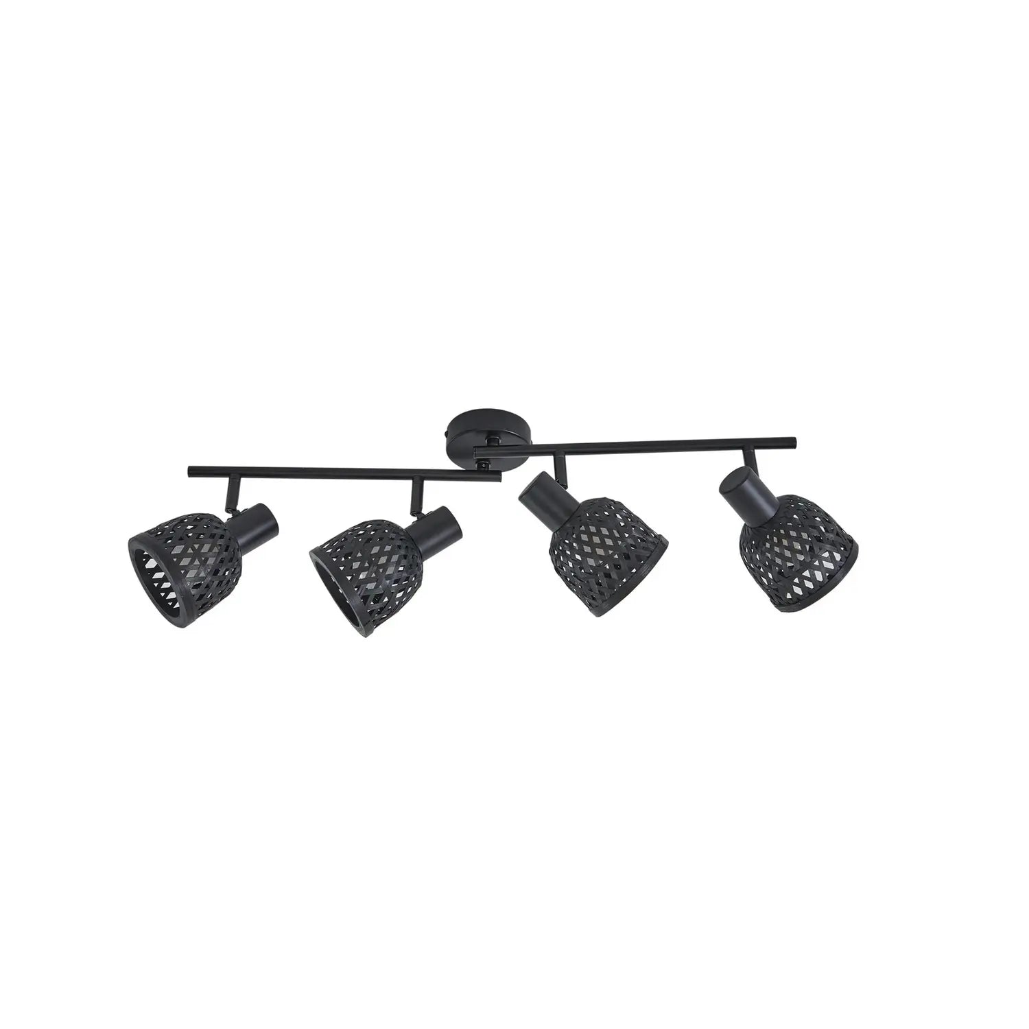 B-Ware Lindby Deckenleuchte Lampe Eskil Schwarz Bambus 4 Flammig E14 Led Leuchte Licht - 4251911794502