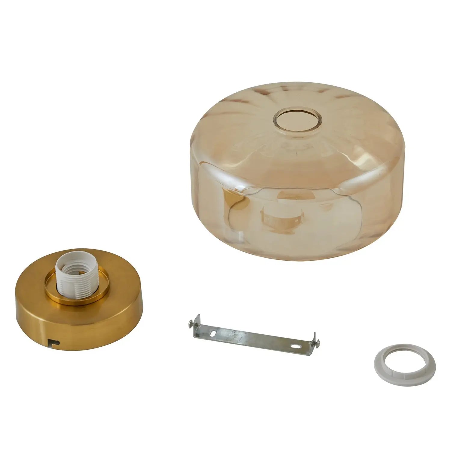 B-Ware Lindby Deckenleuchte Lampe Hildur Amber Glas ø 22 Cm503 - 4251911793529