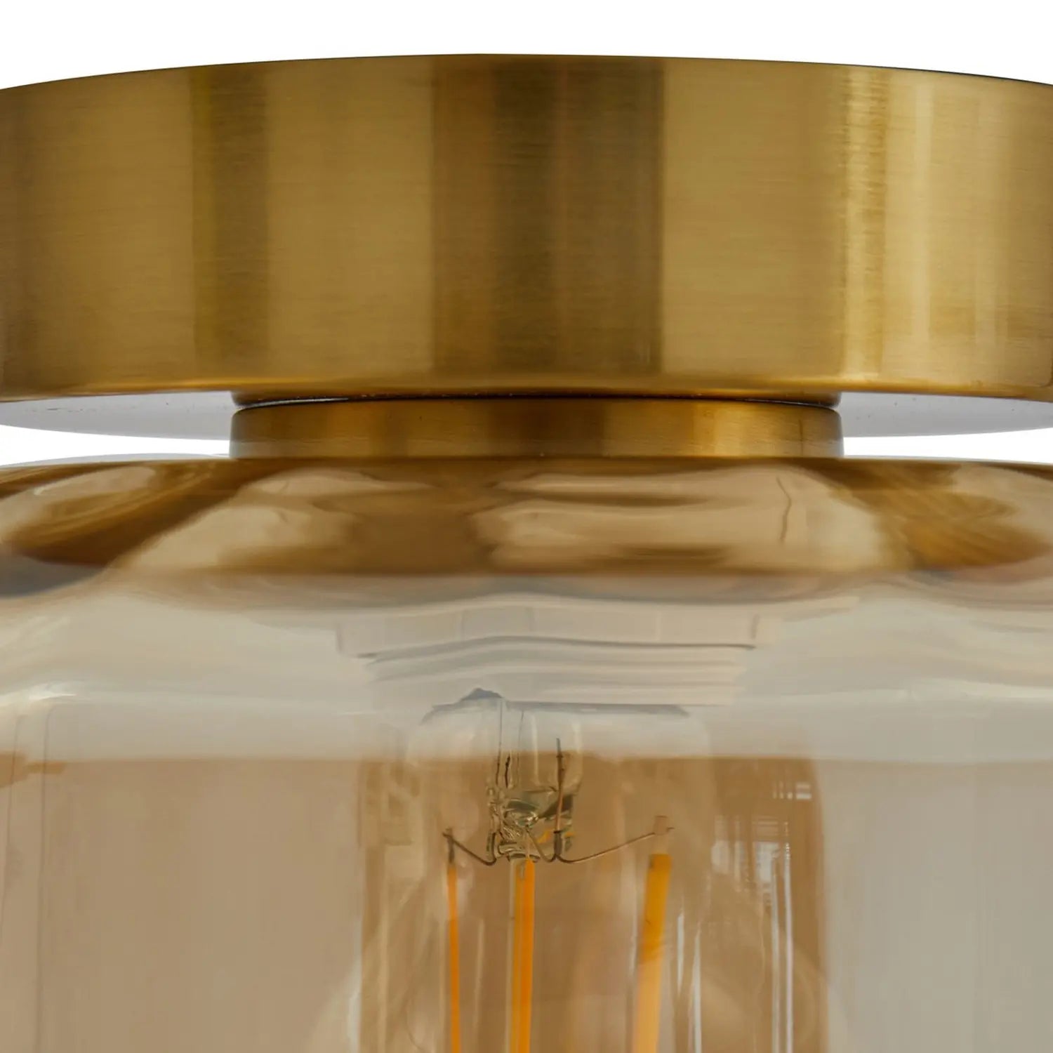 B-Ware Lindby Deckenleuchte Lampe Hildur Amber Glas ø 22 Cm503 - 4251911793529