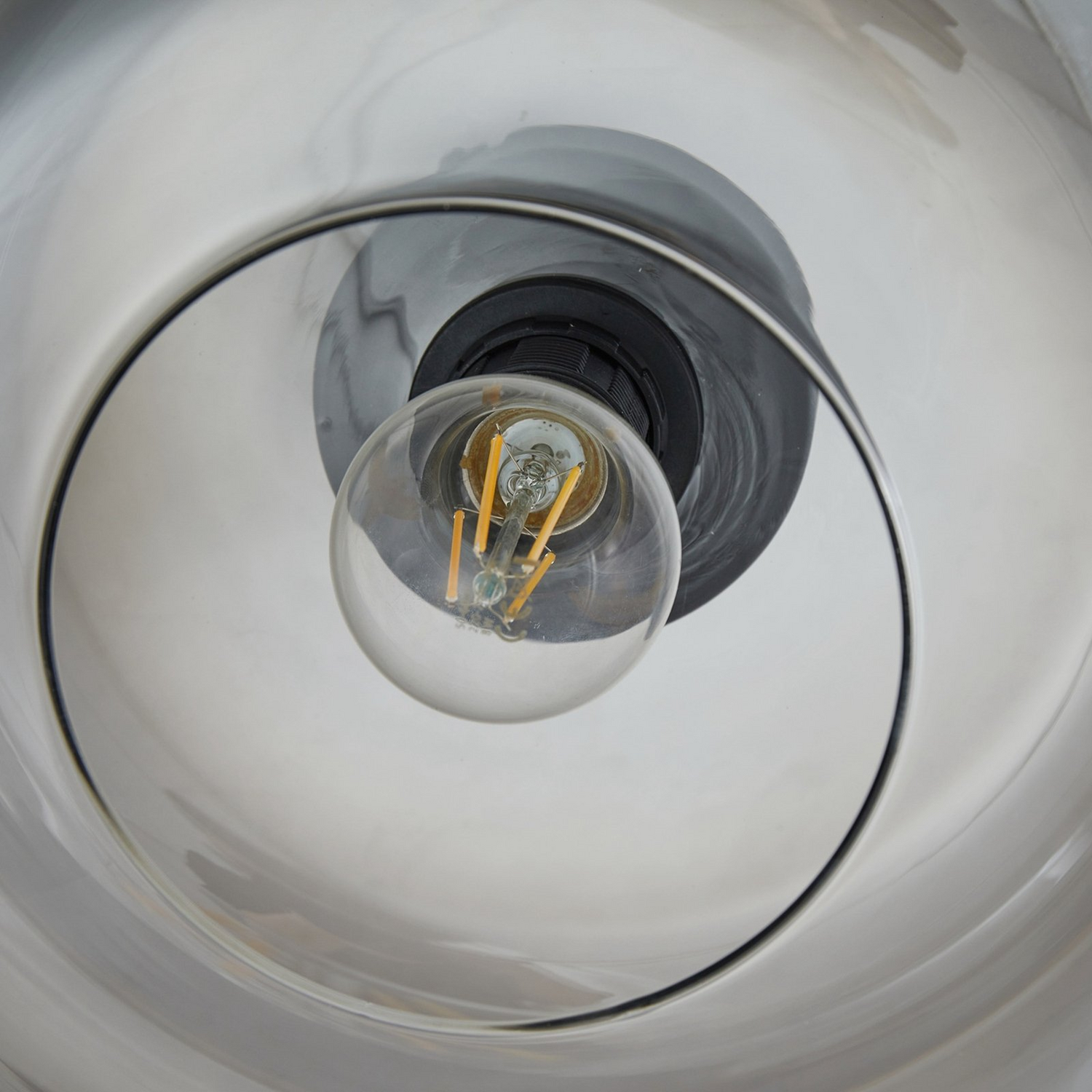 Lindby Deckenleuchte Hildur ø 28,5 Cm Rauchgrau Glas Deckenlampe Lampe Leuchte B-Ware - 4251911793383