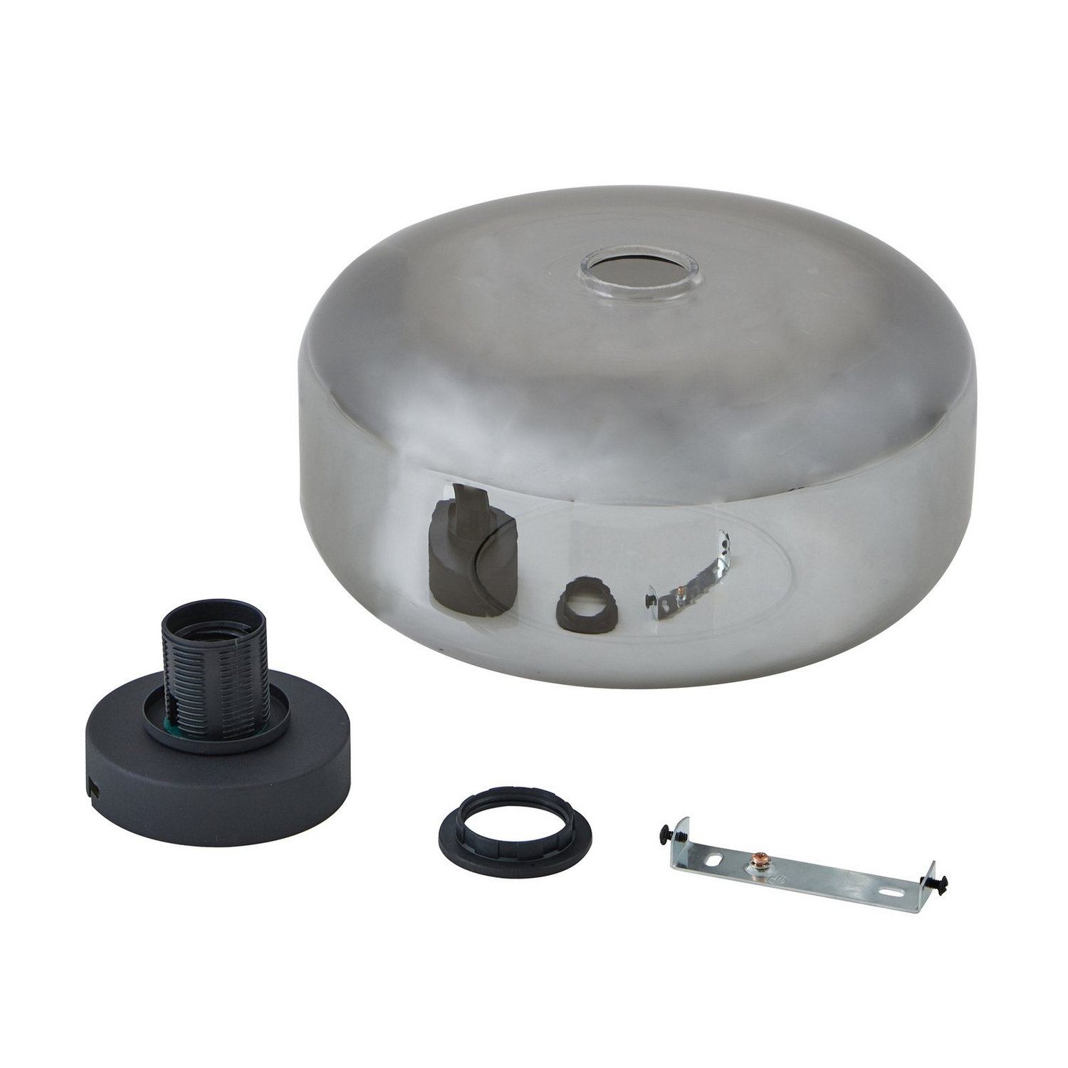 B-Ware Lindby Deckenleuchte Hildur ø 28,5 Cm Rauchgrau Glas Deckenlampe Lampe Leuchte