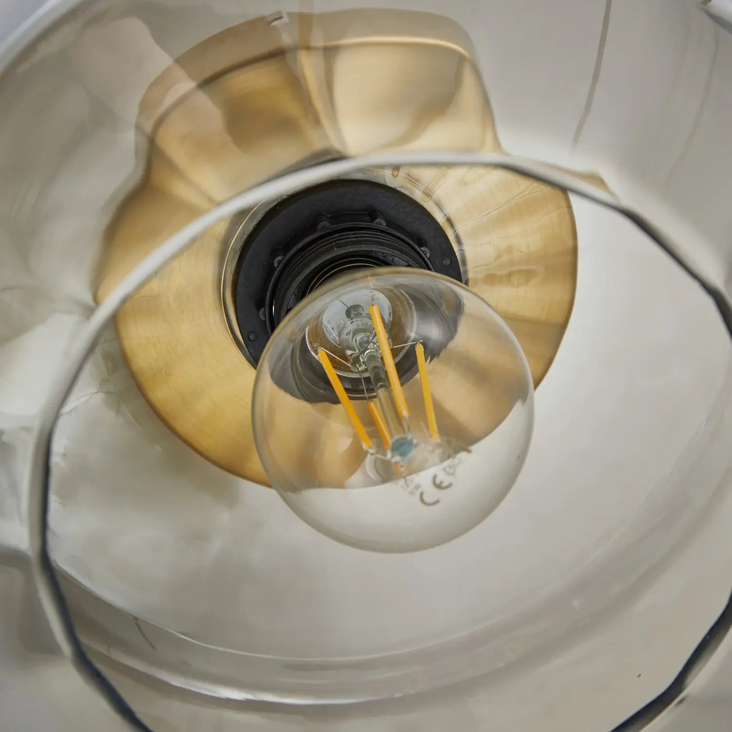 B-Ware Lindby Deckenleuchte Lampe Hildur Rauchgrau Glas ø 22 Cm - 4251911793536