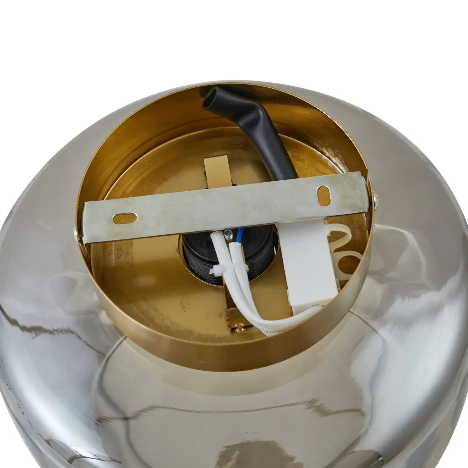 B-Ware Lindby Deckenleuchte Lampe Hildur Rauchgrau Glas ø 22 Cm