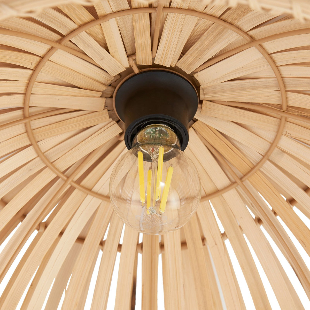 Lindby Deckenleuchte Ilajus Ø 62 cm Bambus natur Deckenlampe Lampe Leuchte S379 - 4251911787993