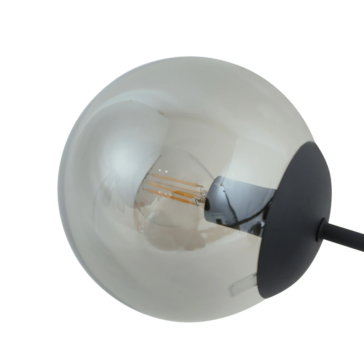 Plafonnier sphérique Lindby Isamer, gris fumé, ø 80 cm, luminaire, qualité B
