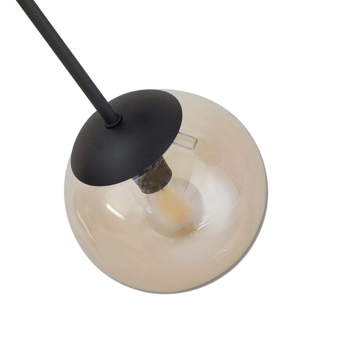 Lindby Deckenleuchte Lampe Isamer Kugel rauchgrau amber Glas Wohnzimmer - 4251911797732