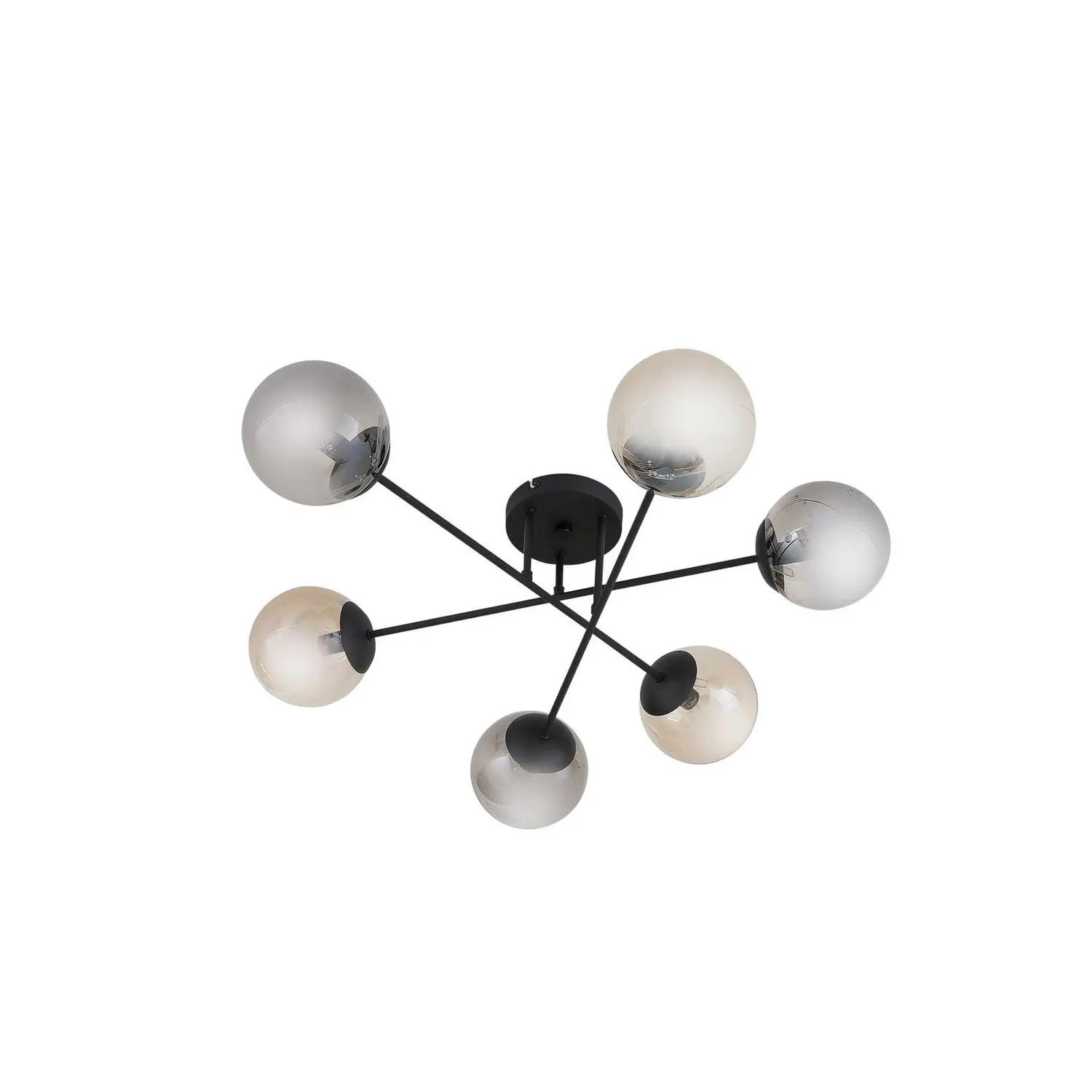 B-Ware Lindby Deckenleuchte Lampe Isamer Kugel Rauchgrau Amber Glas Wohnzimmer - 4251911797732
