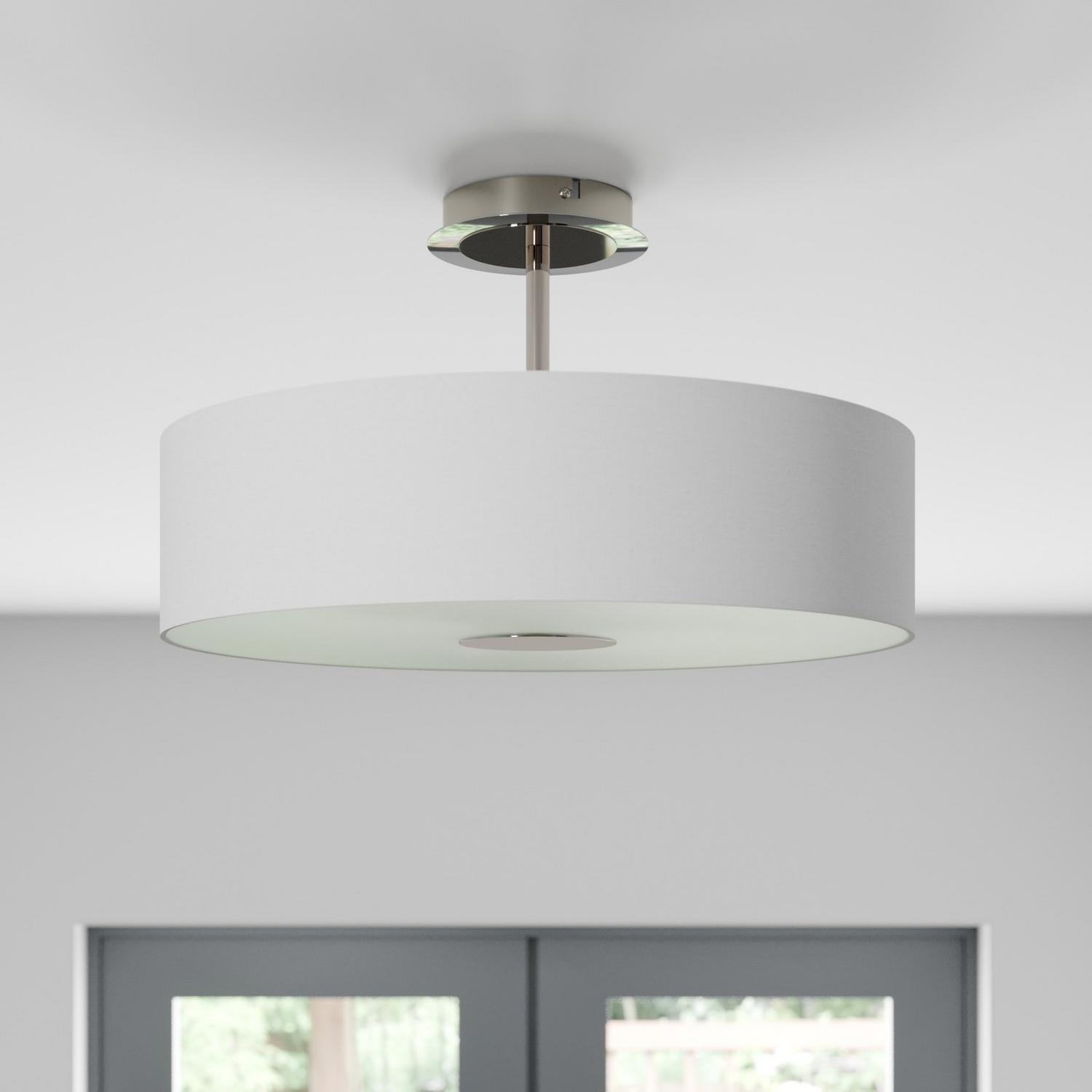 B-Ware Lindby Deckenleuchte Lampe Josia Weiß Stoff ø 47 Cm E27 Beleuchtung Siehe Text - 6291105709576