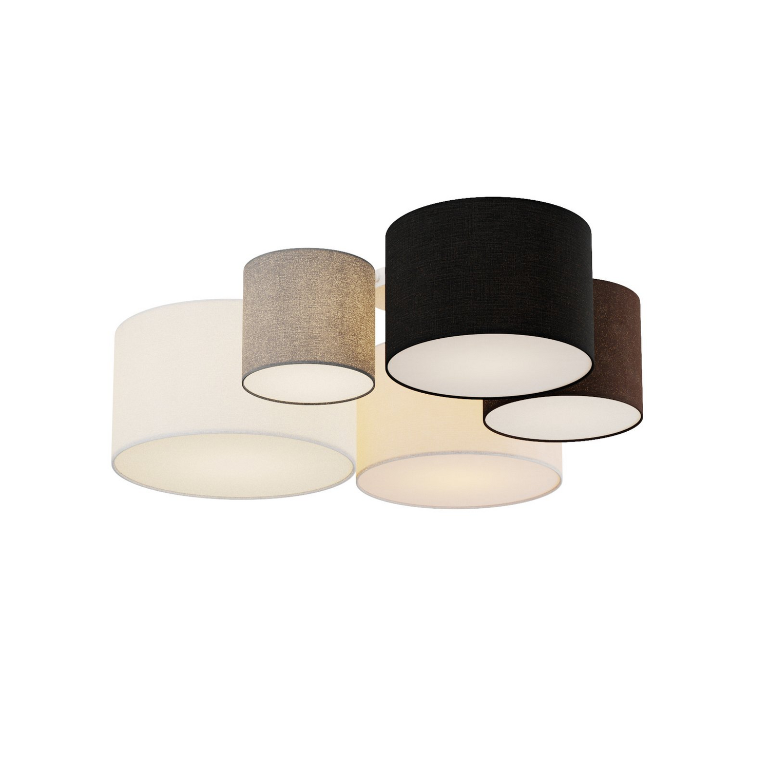 B-Ware Lindby Laurenz Deckenlampe Hängelampe 5 Flmg E27 90cm Braun Beige Siehe Text - 4251096585360